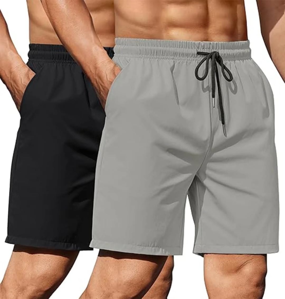 Boxer Shorts for Men |Regular Fit Ultralight All Day Polyester Short with Two Side Zipper Pockets (C31)-image-19