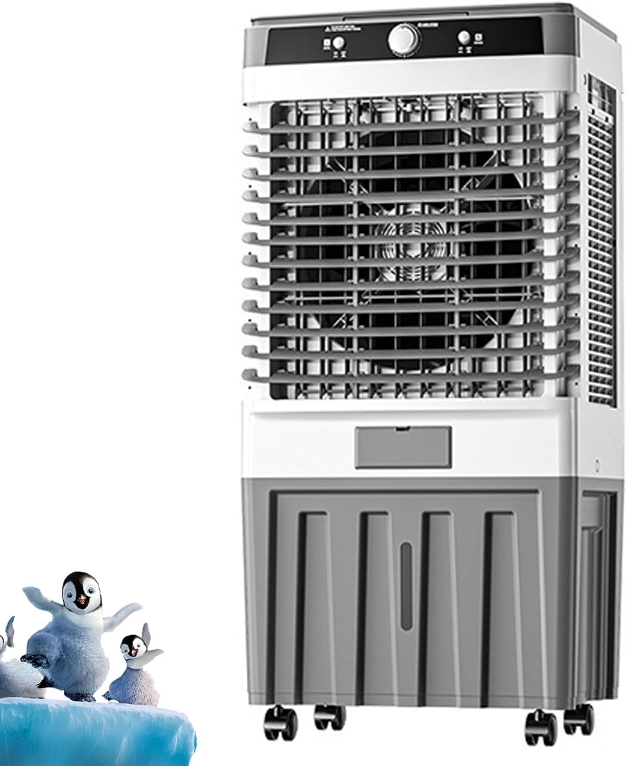 3-in-1 Portable Air Cooler with Ice, 3 Speed Settings, Personal Evaporative Cooler for Home & Office, Energy Efficient Mini Air Conditioner, Compact & Lightweight