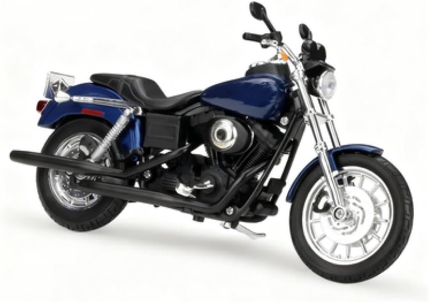 HASCBUYC 1/12 Compatible with 2004 Dyna Super Glide Sport Motorcycle Model, Die-Cast Alloy Construction with Front Wheel Steering & Rear Suspension System, Detailed Display Piece for Adult Collectors