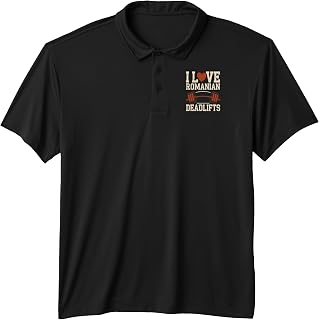 Romanian Deadlift Bodybuilding Fitness Workout Gym Performance Polo Shirt