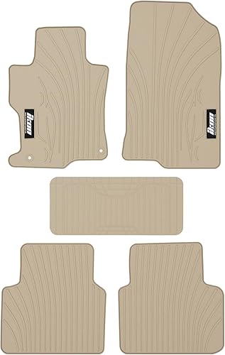 FREEMOTOR802 Alfombrillas compatibles con Honda Accord 2008-2012, goma de látex resistente para todo tipo de clima, ajuste personalizado, tapetes