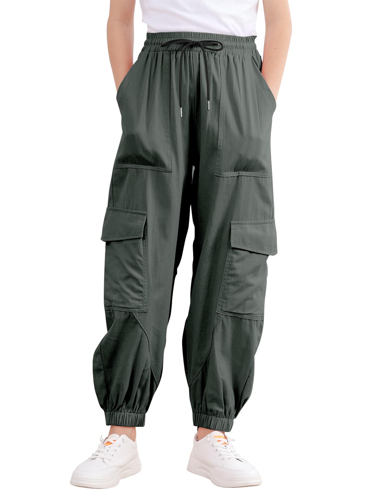 Hip Hop Dance Outfits for Girls Cargo Pants Size 16 Dark Gray