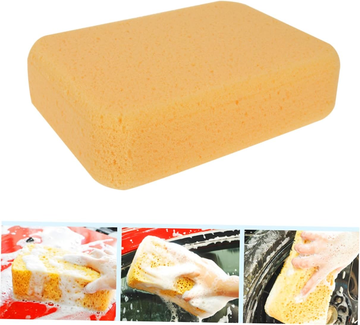 Alipis 4 PCs High Density Car Wash Sponges Durable Absorbent Porous Cleaning Sponges for Vehicle Washing Bikes and Household Use Scratch Decontamination