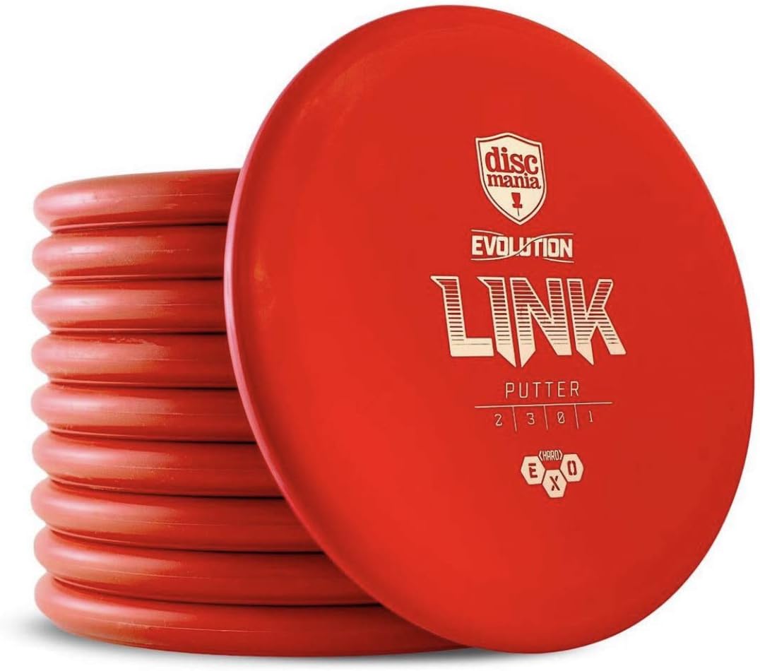 Discmania Evolution Exo Hard Link Putter Golf Disc Pack of 3-173-176g (Colors May Vary) Putting Practice Disc Golf Putter Pack
