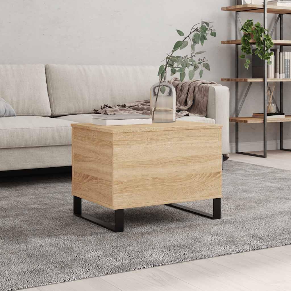 Générique Stolik kawowy Ingenierie Wood 60x44,5x45 cm | Podnoszona góra, dyskretne przechowywanie, metalowe nóżki, wszechstronny salon