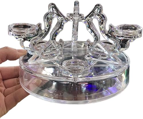 Soporte de exhibición de base de bola de cristal acrílico, soporte de bola de esfera de vidrio transparente para 7 piezas, ornamento de escritorio