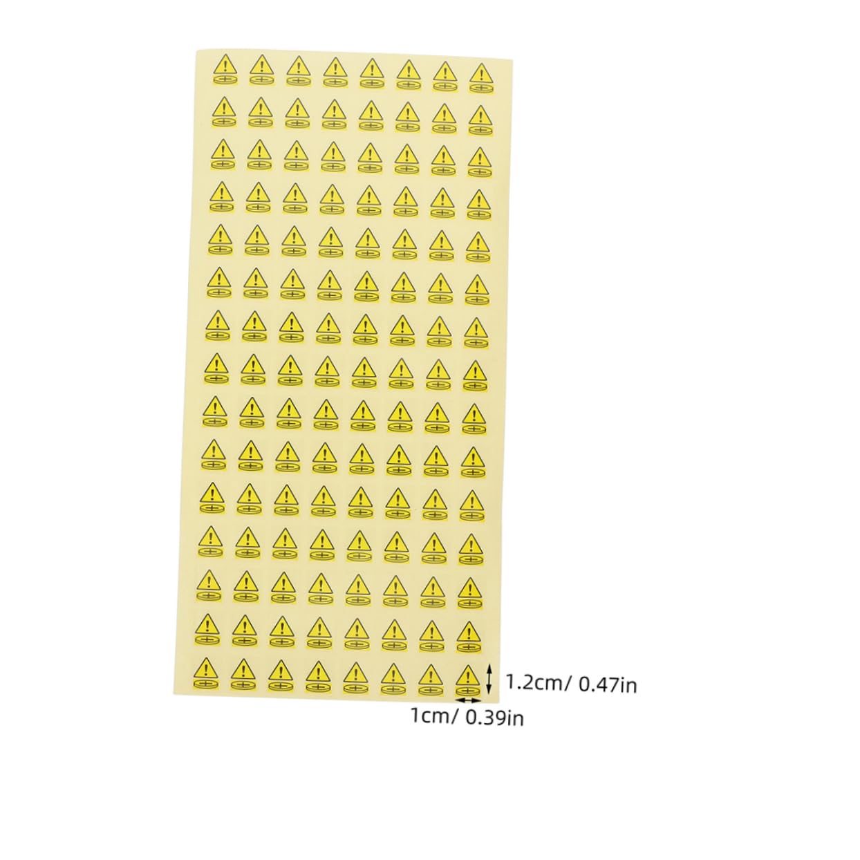 NUOBESTY 500pcs Self Adhesive Battery Caution Stickers Warning Labels for Battery Safety Easy to Apply Fits Various Removable Without Damage