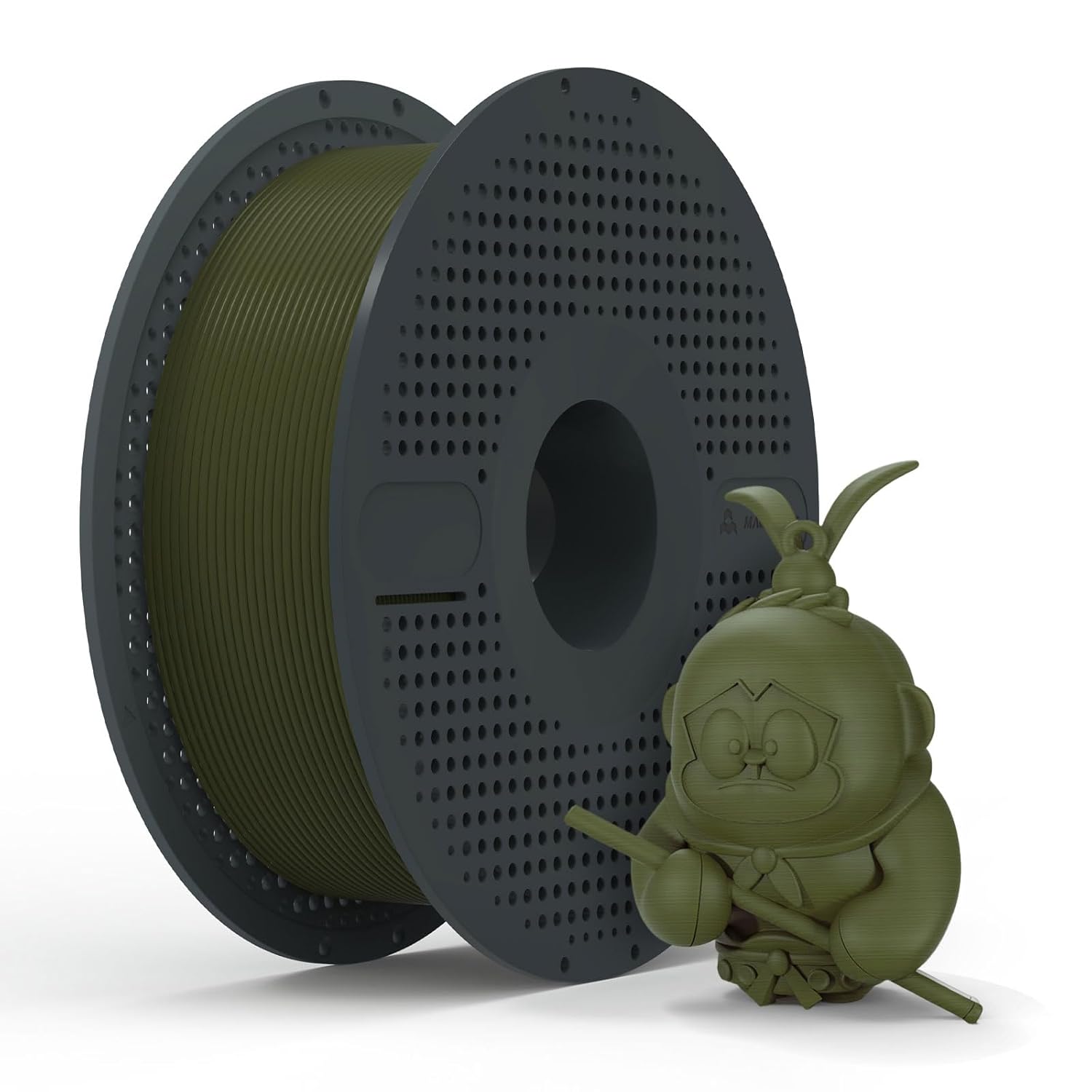 Detachable Standard PLA Filament 1.75mm with Reusable Spool, Reusable and Easy to Use, High Speed, 3D Printer Refill Standard PLA Filament for Most FDM 3D Printers (Army Green, 1000g)
