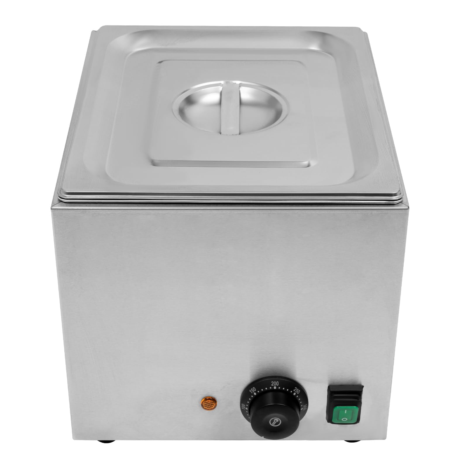 Würstchenwärmer, 10L Edelstahl Bockwurstwärmer, 122-572℉Präzise Temperaturregelung, 220V, 1300W, 39 * 30 * 27cm, Wurstkocher, Buffetwärmer, Speisenwärmer