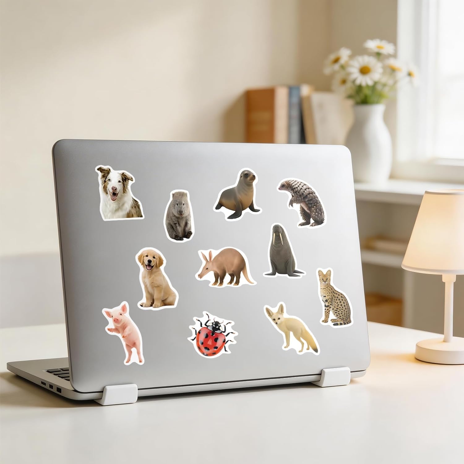  300Pcs Animal Stickers - Cute Animal Water Bottle Stickers Waterproof Vinyl Animals Sticker Bulk Self Adhesive Pet Reward Sticker for Sufari Party Teacher Classroom Back to School Decoration thumbnail