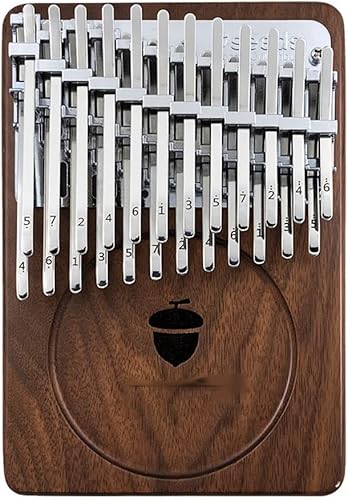 KXDFDC Kalimba - Piano de pulgar de 24 teclas, instrumento musical de madera maciza, instrumento de máquina de dedo África (color 24 teclas, tamaño