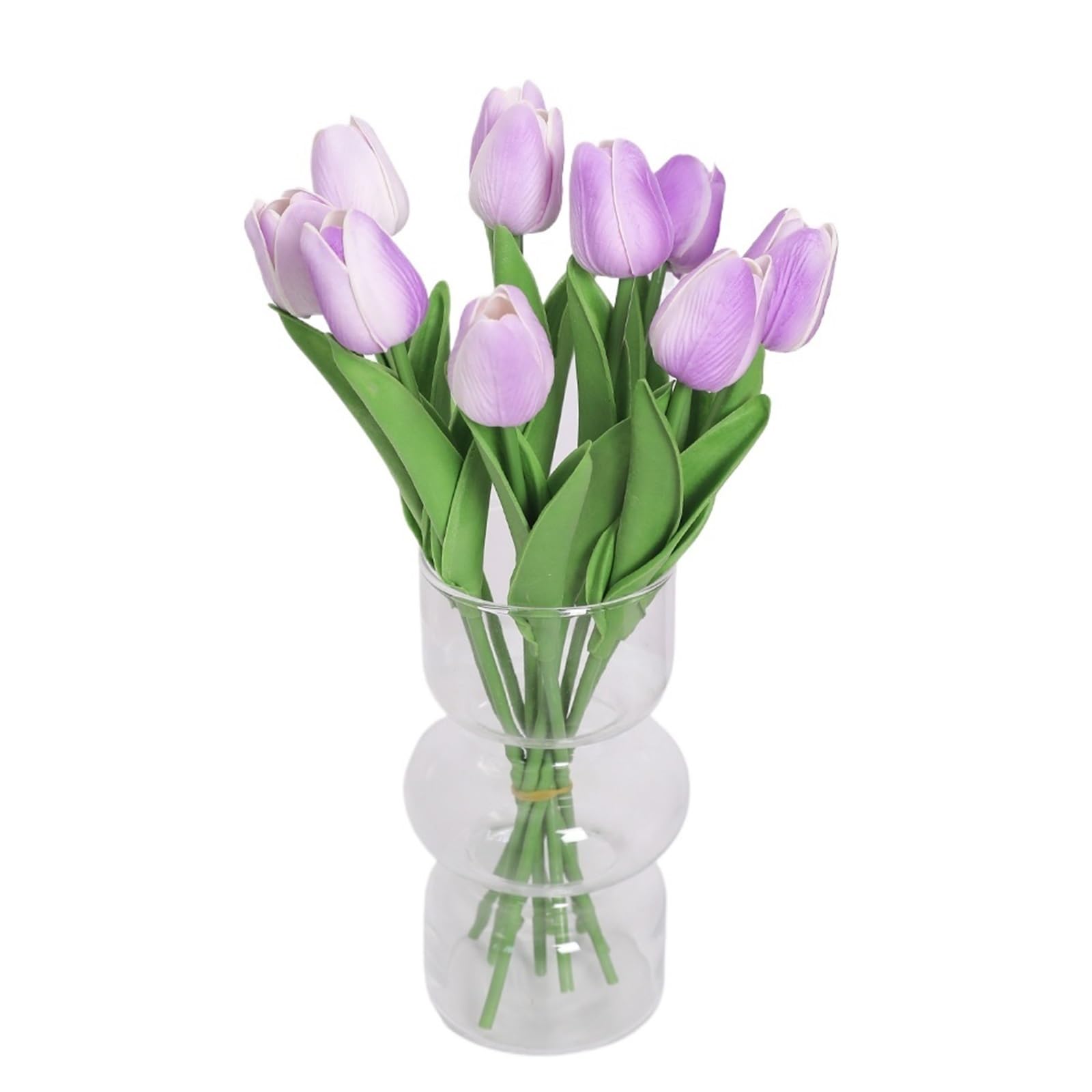 Dcrxz Artificial Flowers 10Pcs Tulip Artificial Flowers Bouquet 33cm Fake Flowers for Home Bedroom Decor Garden Indoor Wedding Decoration Vase Ornament(L)