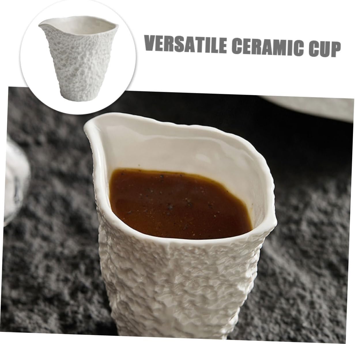 Gravy Cup Elegant Sauce Pitcher for Gravy and Milk Versatile Boat and Creamer Container for Serving Sauces and Dressings Any Kitchen