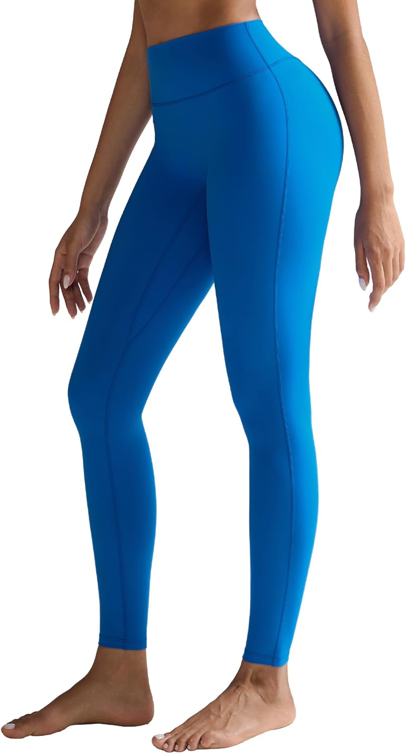 RUNNING GIRL No Front Seam Leggings for Women 25" Inseam, High Waisted Seamless Buttery Soft Yoga Pants