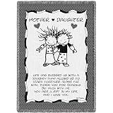 Mother Daughter Blanket by Marci - Soft Gift Tapestry Throw Woven from Cotton - Made in The USA (69x