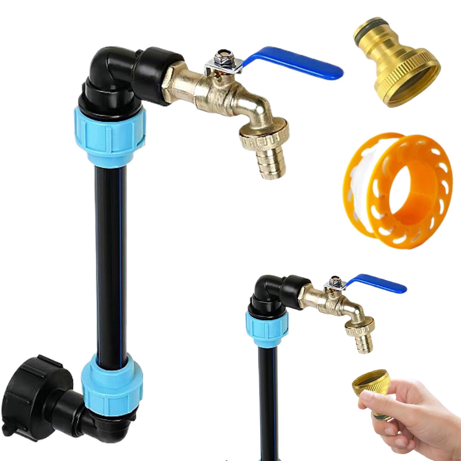 Adaptateur de réservoir en laiton 19 mm pour cuve de jardin