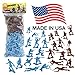 TimMee Plastic Army Men - Cyan vs Rust 96pc Toy Soldier Figures - Made in USA