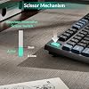 Keychron B31 Wireless Silent Keyboard, 75% Layout Quiet Typing Custom Programmable, 2.4 GHz/Bluetooth/Wired Ergonomic Support Compatible for Mac Windows Linux - Deep Black