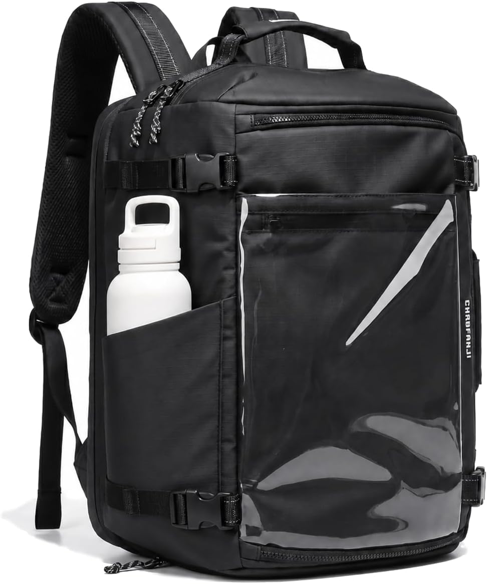 28L Carry On Travel Backpack, Airline Approved TSA Friendly Laptop Backpack Fits up to 16 Inch Laptop, 180 Degree Closure, Independent Footwear and Wetdry Dividers, Travel Backpack