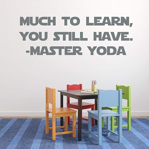 Miniatura 3 de Yoda Wall Quote Vinyl Decal for Baby Nursery, Boy or Girl Bedroom, School Classroom, or Playroom  'Much to Learn You Still Have' Lettering  Small,