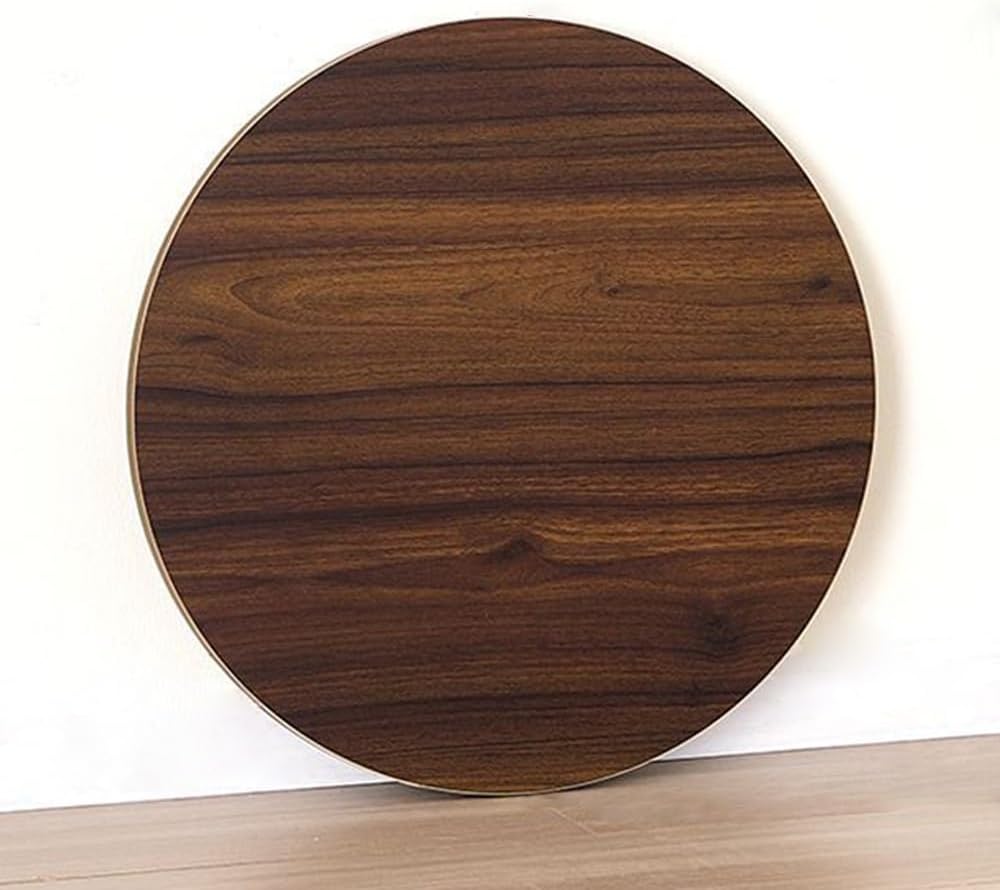 Wooden Round Dining Table Top, Solid Wood Table Surface, Coffee Tables Replacement Tabletop Protector, Restaurant Tables Panels(Brown,60cm/23.6in)
