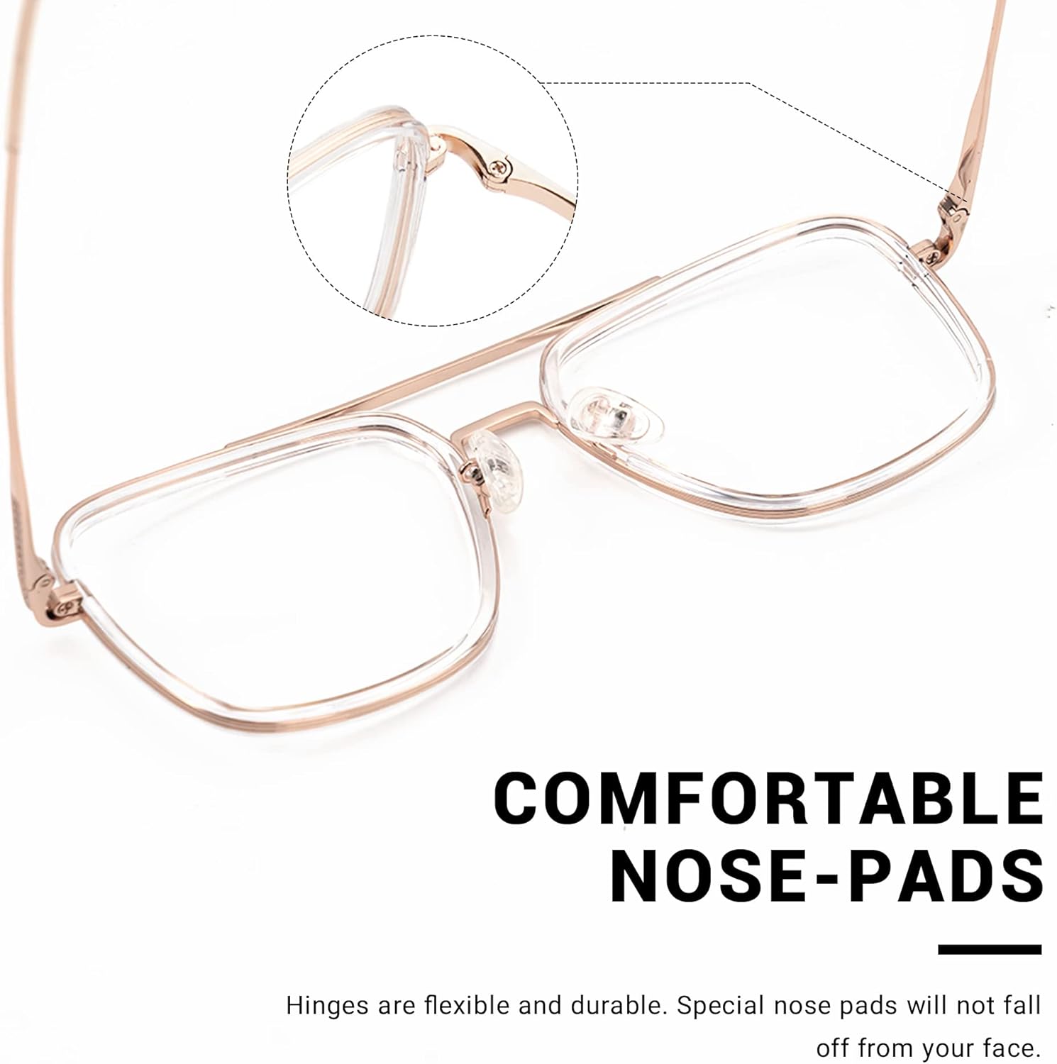 Zeelool Readers Aviator Blue Light Blocking Reading Glasses for Men Women with Anti-Reflective Coating Nayeli ZTX898397 - Image 5