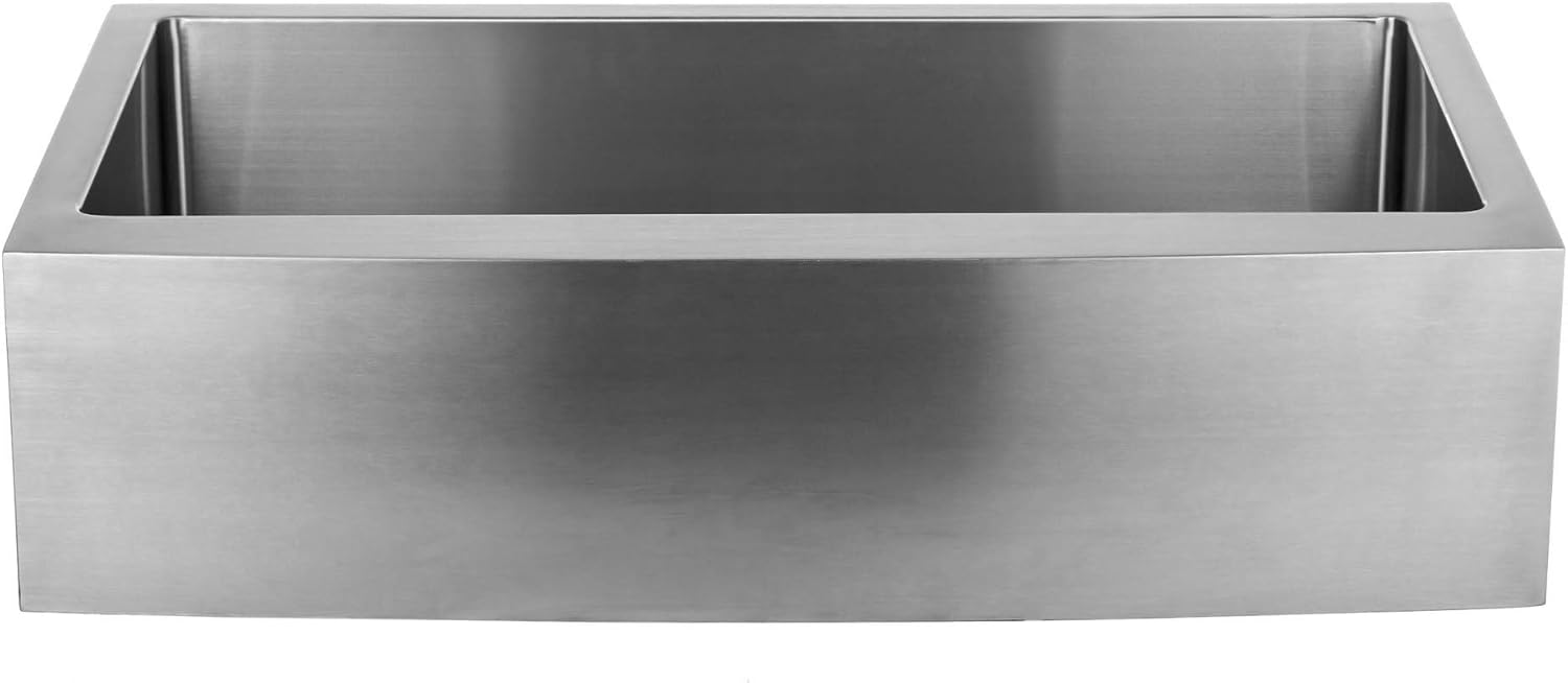 Miseno MSS3620F Apron Front 36" X 20" Stainless Steel (16 gauge) Kitchen Sink - Includes Basin Rack and Drain
