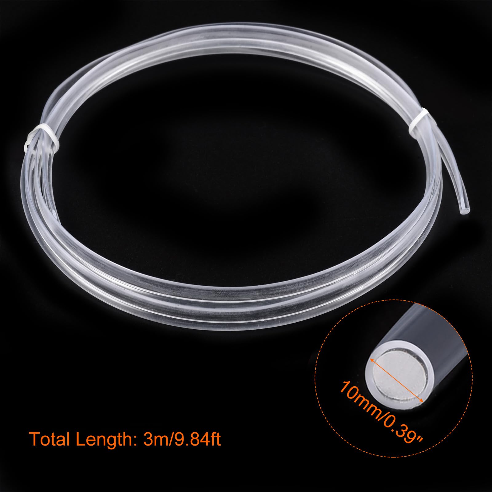 Rebower PMMA Side Glow Fiber Optic Cable, [for LED Light as Home, Party Decroation] - Dia 0.12inch/ Width 0.39inch/ 3.28Feet/ 1Pcs