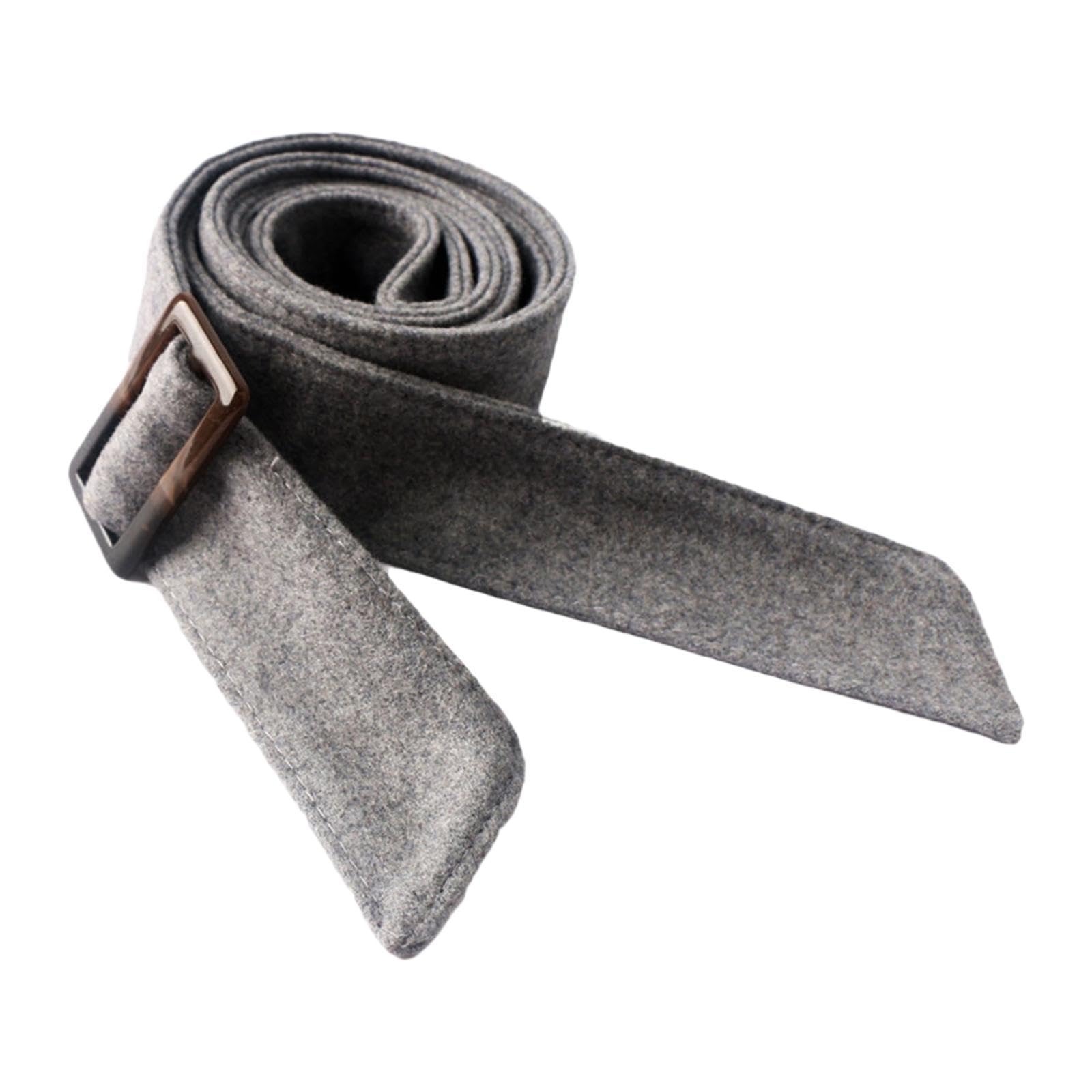 Women Wool Overcoat Waist Belt Wide Waist Belt for Jacket Commuting Sweaters Gray-image-35