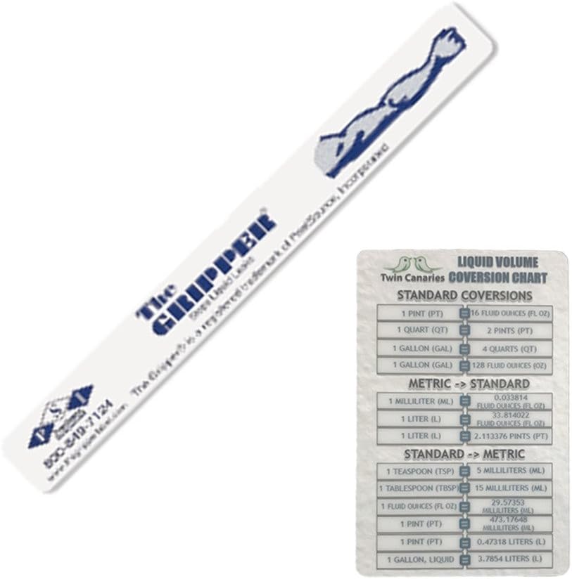 The Gripper Seal - Stops Liquid Leaks, 1 1/4" x 6", 250 Labels + Twin Canaries Chart