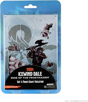 WizKids D&D Idols of The Realms Icewind Dale Rime of The Frostmaiden - Frost Giant Skeleton - 2D Set