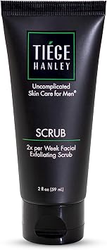 Tiege Hanley Exfoliating Face Wash for Men, 2 Oz - Gentle Face Scrub for Deep Pore Cleansing, Detoxifies & Removes Dead Skin Cells - Refreshing Facial Exfoliator for Dry or Sensitive Skin