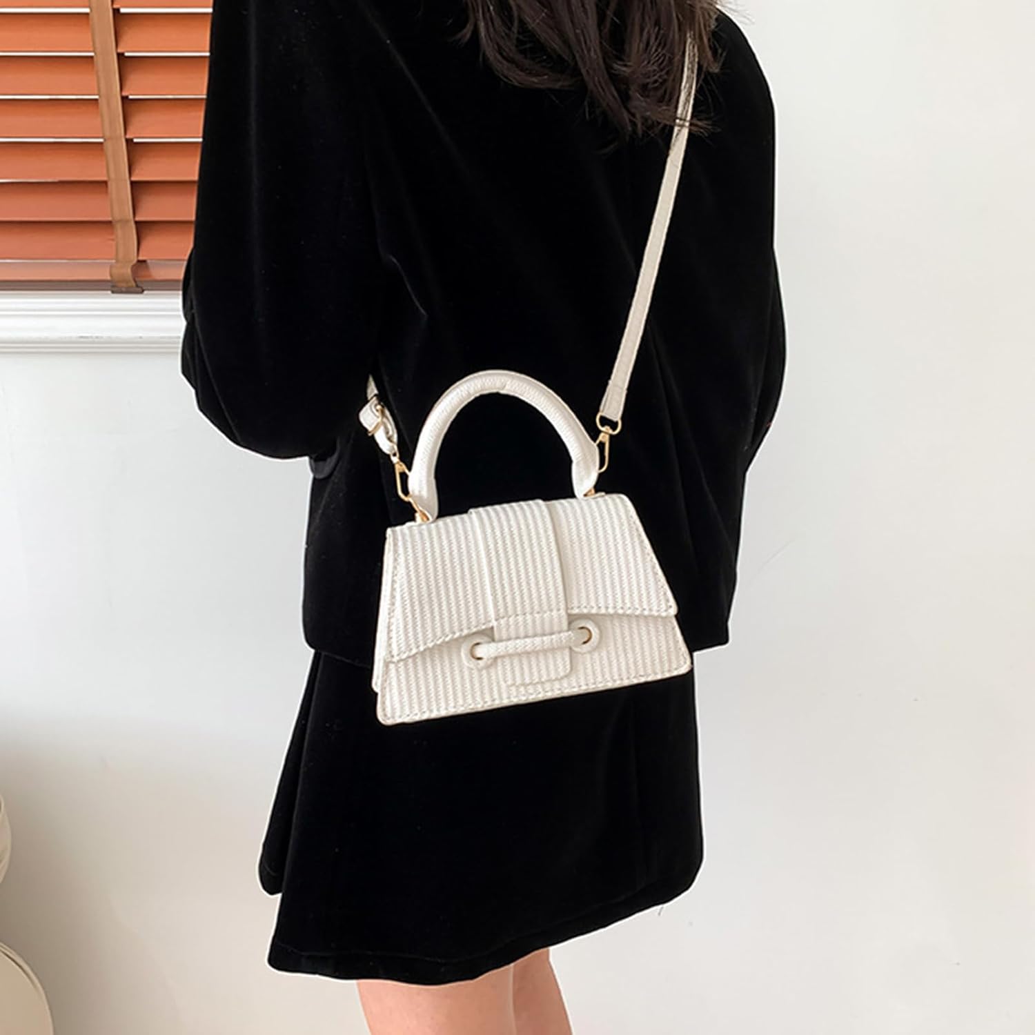 Mini Handbag Purse for Women PU Leather Top Handle Evening Bag,Cute Small Crossbody Clutch Wallet - Image 6