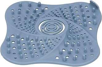 Tampa do ralo do banheiro tampa do coletor de cabelo - filtro de esgoto da pia de bloqueio azul coletor de cabelo de silicone durável tampa do ralo do chuveiro para banheiro banheira e cozinha