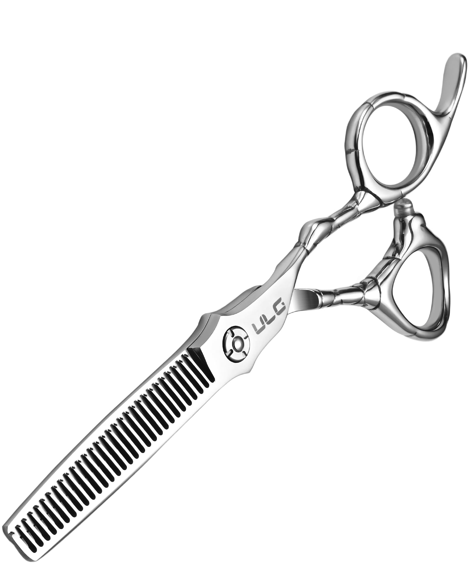 ULG Professional Hair Thinning Scissors 6.5" Japanese Stainless Steel Hand-Honed Salon Barber Scissors for Stylist & Home Use, Texturizing Shears, Ergonomic Design with Patterned Handles