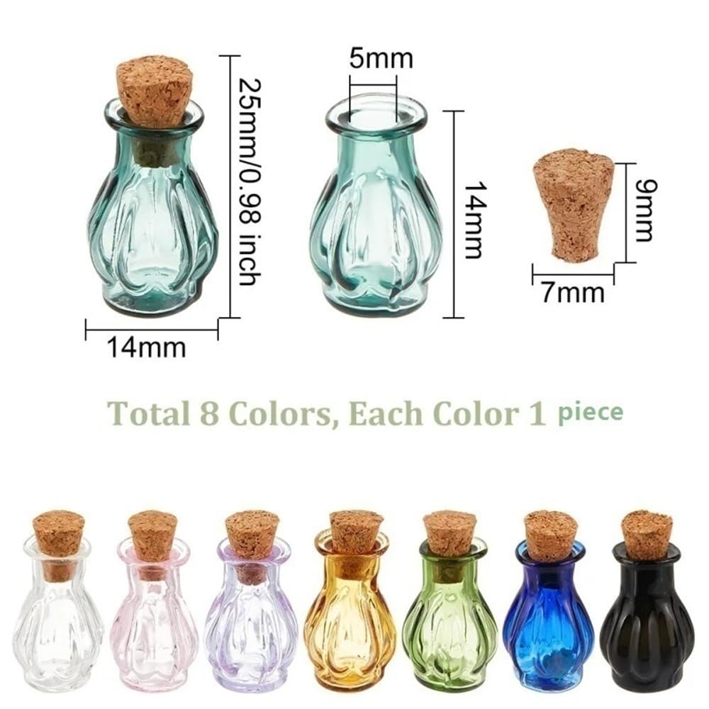 Korkstopfenglas Winzige Gläser und Mini-Glasfläschchen zur Dekoration von Zuhause, robuste kleine Fläschchen mit Korken for Hochzeiten