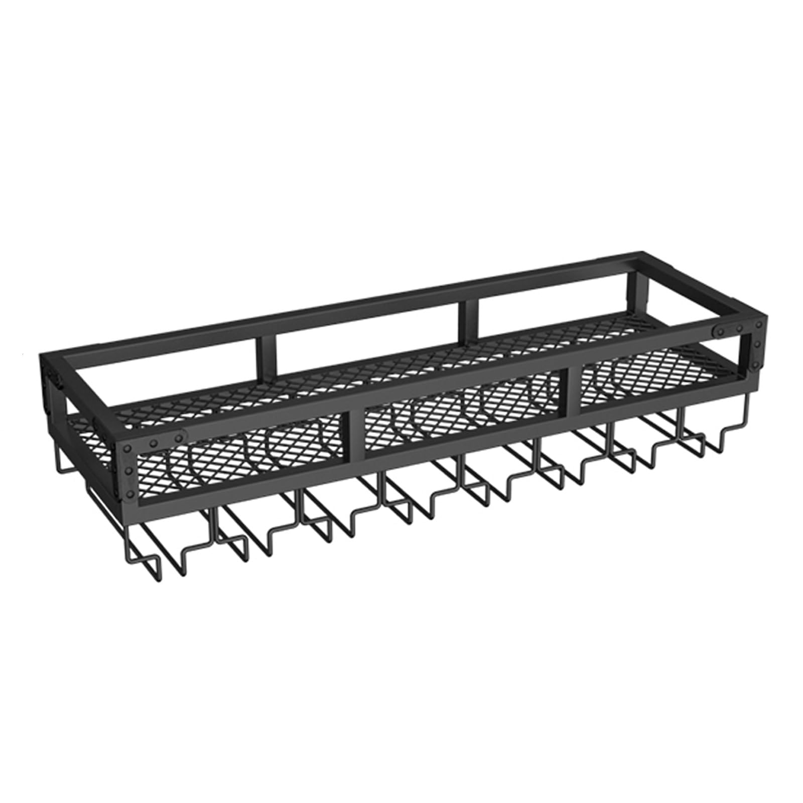 Étagère murale LED pour bouteilles de vin et support de verres suspendus en métal