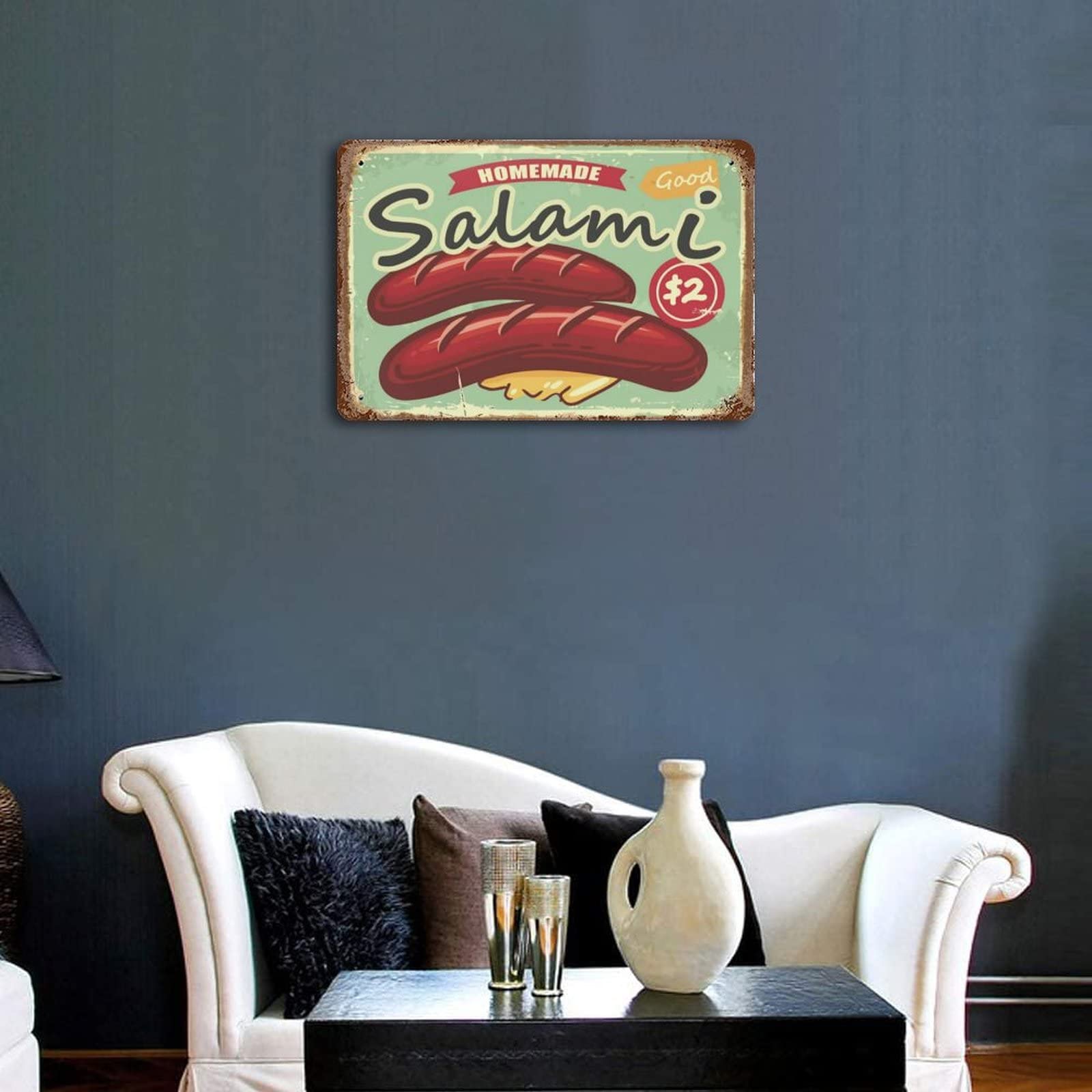 Targa in metallo stile vintage, 20 x 30 cm, decorazione per garage e cucina, 20 x 30 cm