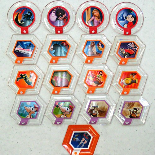 Disney Infinity Series 3 Power Disc Complete Set of 17 (includes rare Wall-E's Fire Extinguisher)