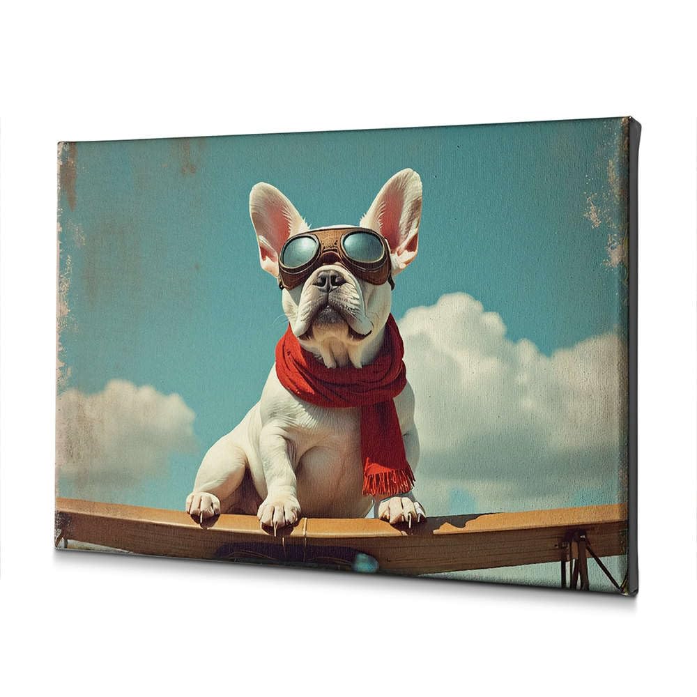 Décoration de baptême bouledogue écharpe rouge pour mur de Pâques