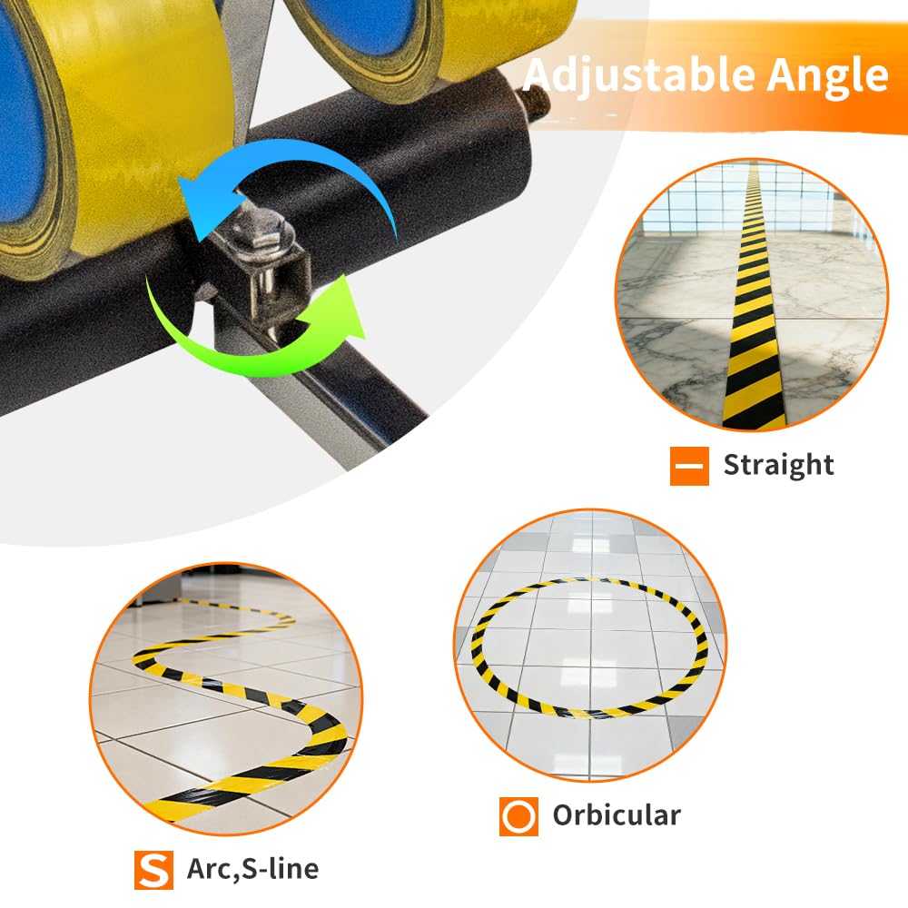 BAUSATZ Máquina de striping de estacionamiento, con kit circular, máquinas de tiras de línea de campo de juego ajustables, máquina de cinta de línea de cancha de baloncesto (JCBJDHXJ01)