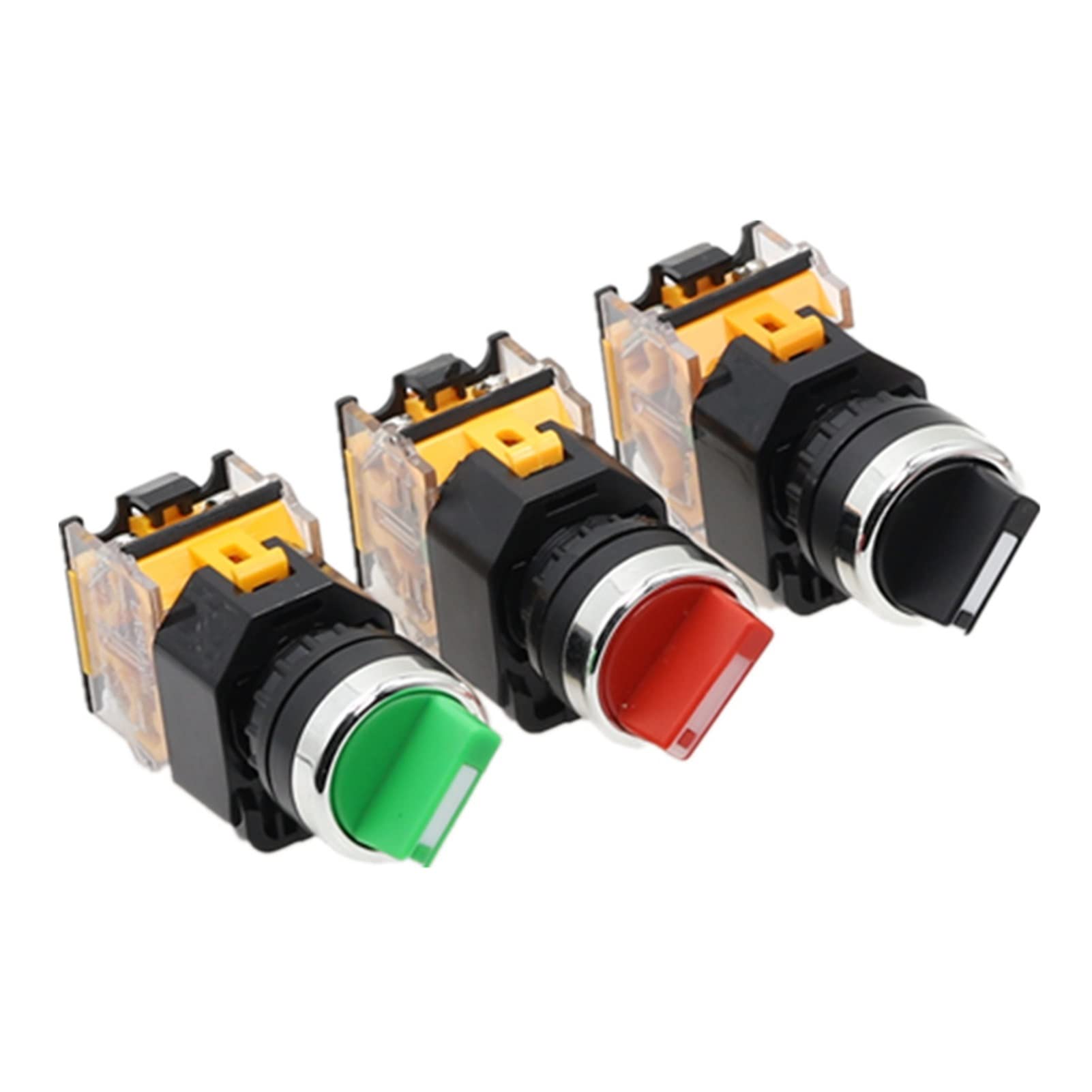 Interruptor basculante ON/Off ， Selector autoblocante de 22 mm, 1NO/1NC, 2/3 posiciones, interruptores rotativos DPST, 4 tornillos, 10 A, 400 V