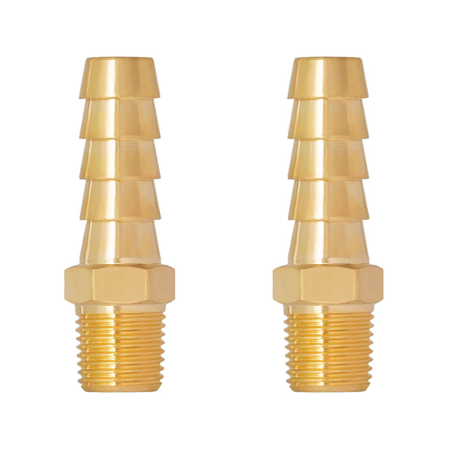 SUNGATOR Hose Barb Fittings, 1/8" NPT to 5/16" Barb Air Hose Fitting, 2-PCS