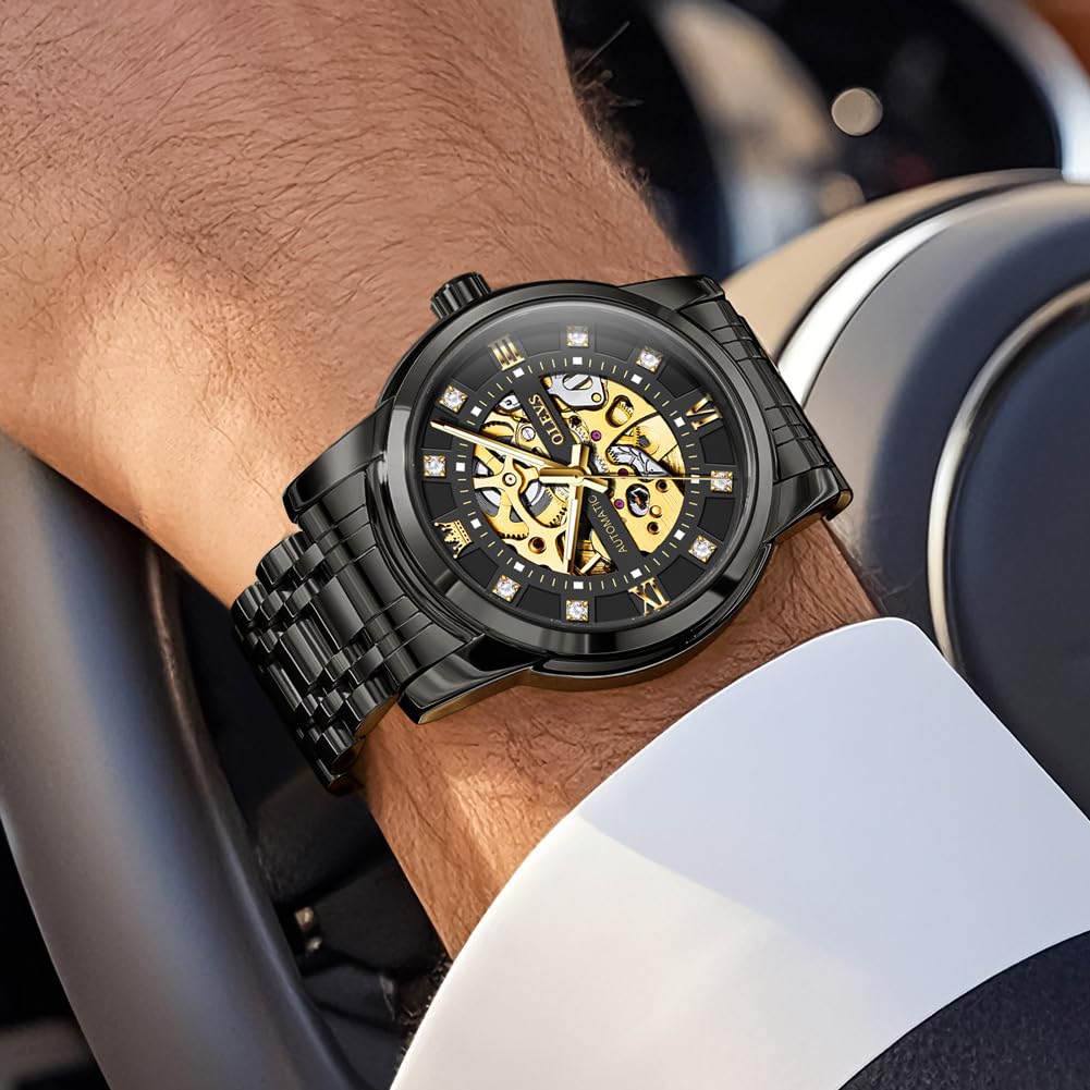 OLEVS Watches for Men Skeleton Wrist Watches Automatic Mechanical Watch…