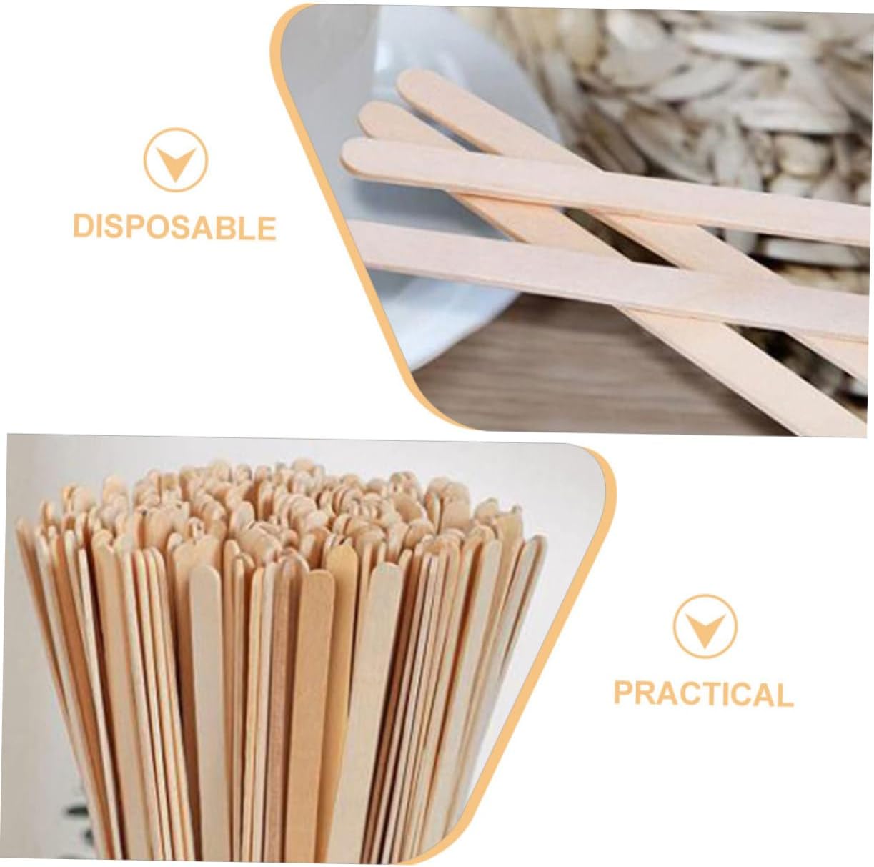 500pcs Beverage Stirring Rods Coffee Stirrer Sticks for Bar Hot Cocoa Tea Office Home Disposable Stirrers