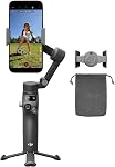 DJI Osmo Mobile 8 Suivi avancé Combo Gimbal Stabilizer pour téléphone, AI Native Tracking avec Audio & Éclairage 360° Rotation de la pan, rallonge intégrée & Tripode, 10h Batterie, étrier d'extension