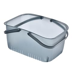 Shower Caddy Basket Portable Shower Tote Plastic Dorm College Shower Organizer Bucket with Handles Grey