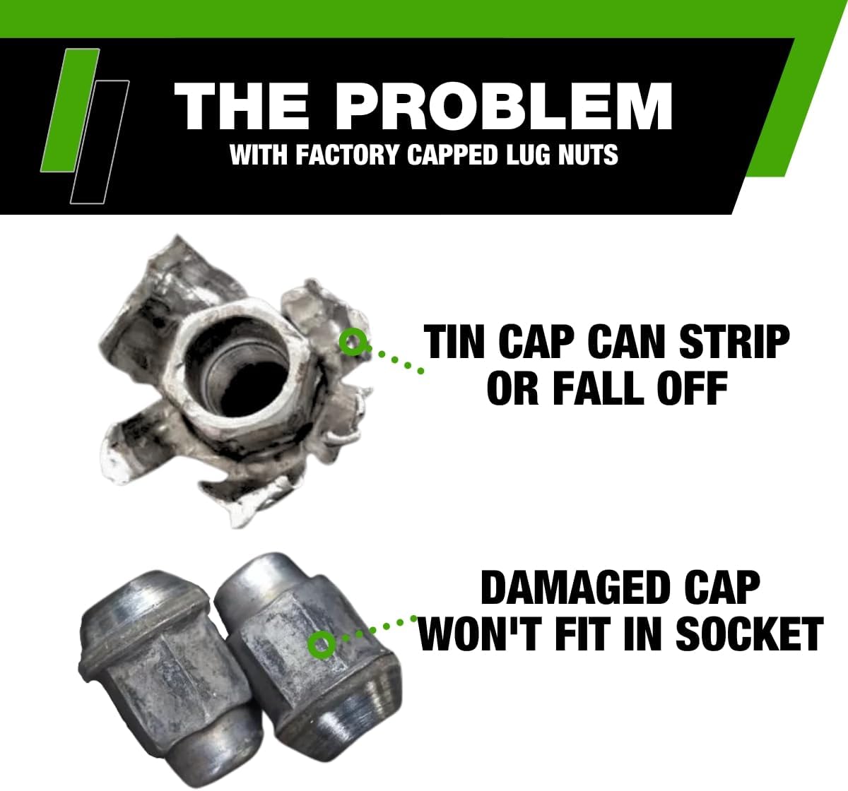 DPAccessories Lug Nuts Compatible with 1997-2006 Jeep Wrangler TJ | Black OEM Style | Factory Aluminum Wheels Only | Set of 23 Wheel Nuts | DWRA3F-BK/023