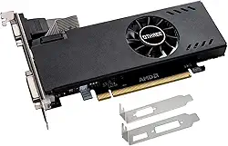 QTHREE Placa gráfica Radeon RX 550 4 GB de perfil baixo, GDDR5, 128 bits, placa de vídeo para jogos de PC, GPU de computador, PCI Express X8 3.0, SFF HDCP, DirectX 12, VGA, DVI, HDMI