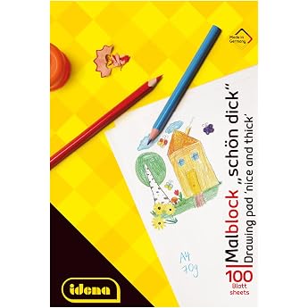 Idena 10390 Colouring Pad FSC Mix A4 100 Sheets 70 g/m  Thick White